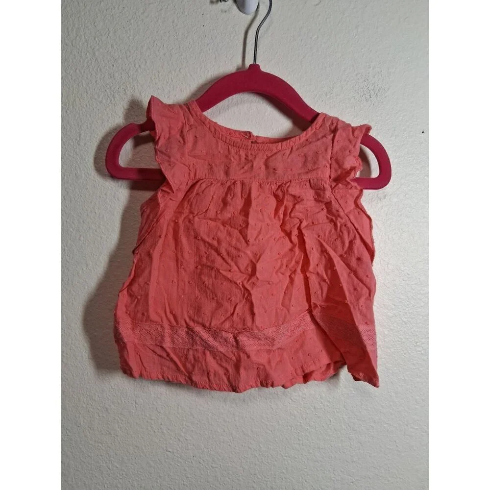 OshKosh Cotton Tank Top Summer Boho Casual Baby Girls 6 months Pink